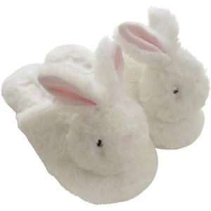 Millffy Winter New Plush Animal Head Unicorn Slippers (7-8,Rabbit Head)